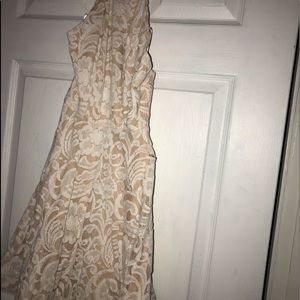 cream lace dress